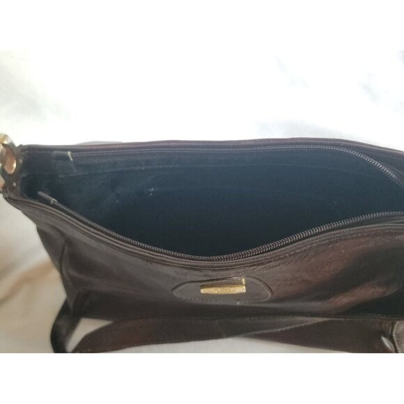 Max Chaoul Couture Purse Vintage Leather Brown Shoulder Handbag Velvet Lining - Picture 13 of 16